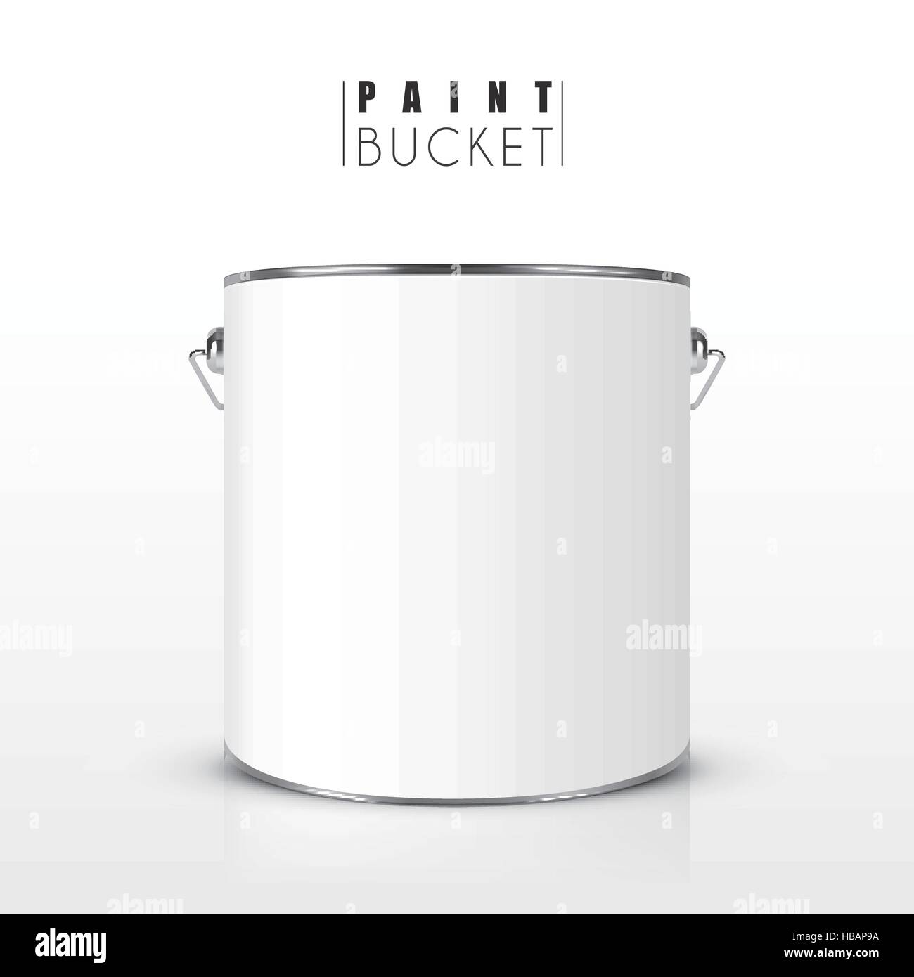 blank paint bucket isolated on white background Stock Vector Image
