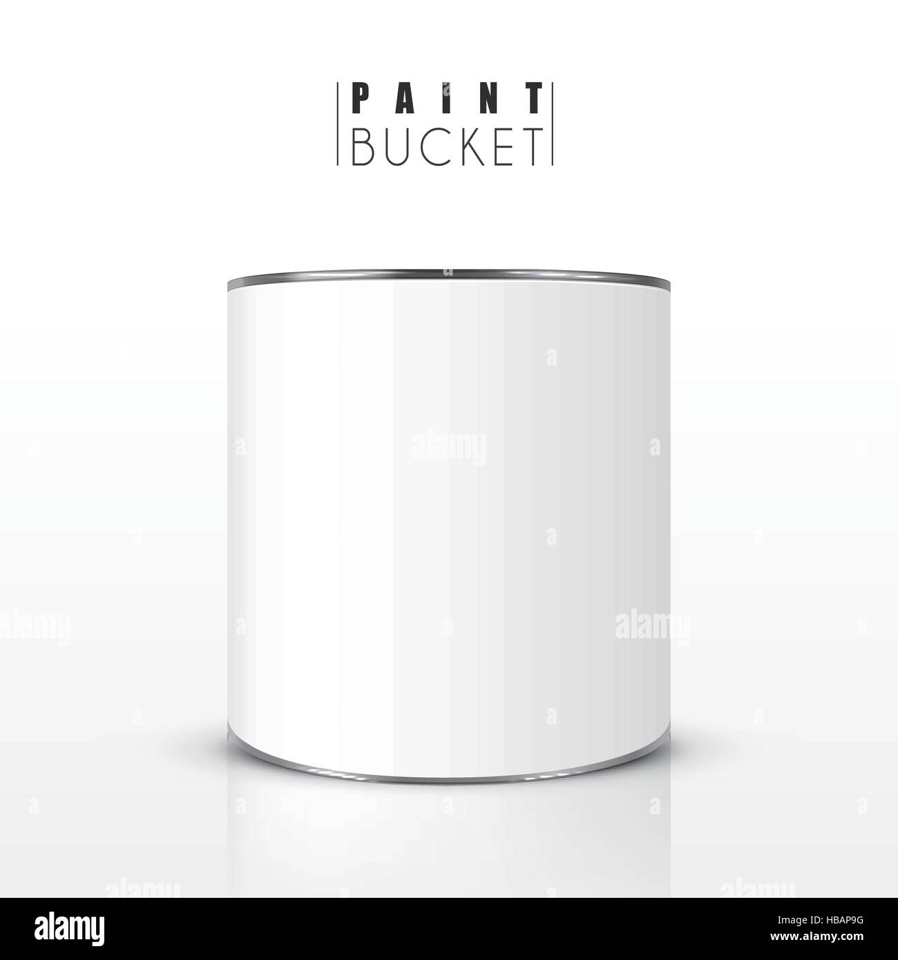 blank paint bucket isolated on white background Stock Vector Image ...