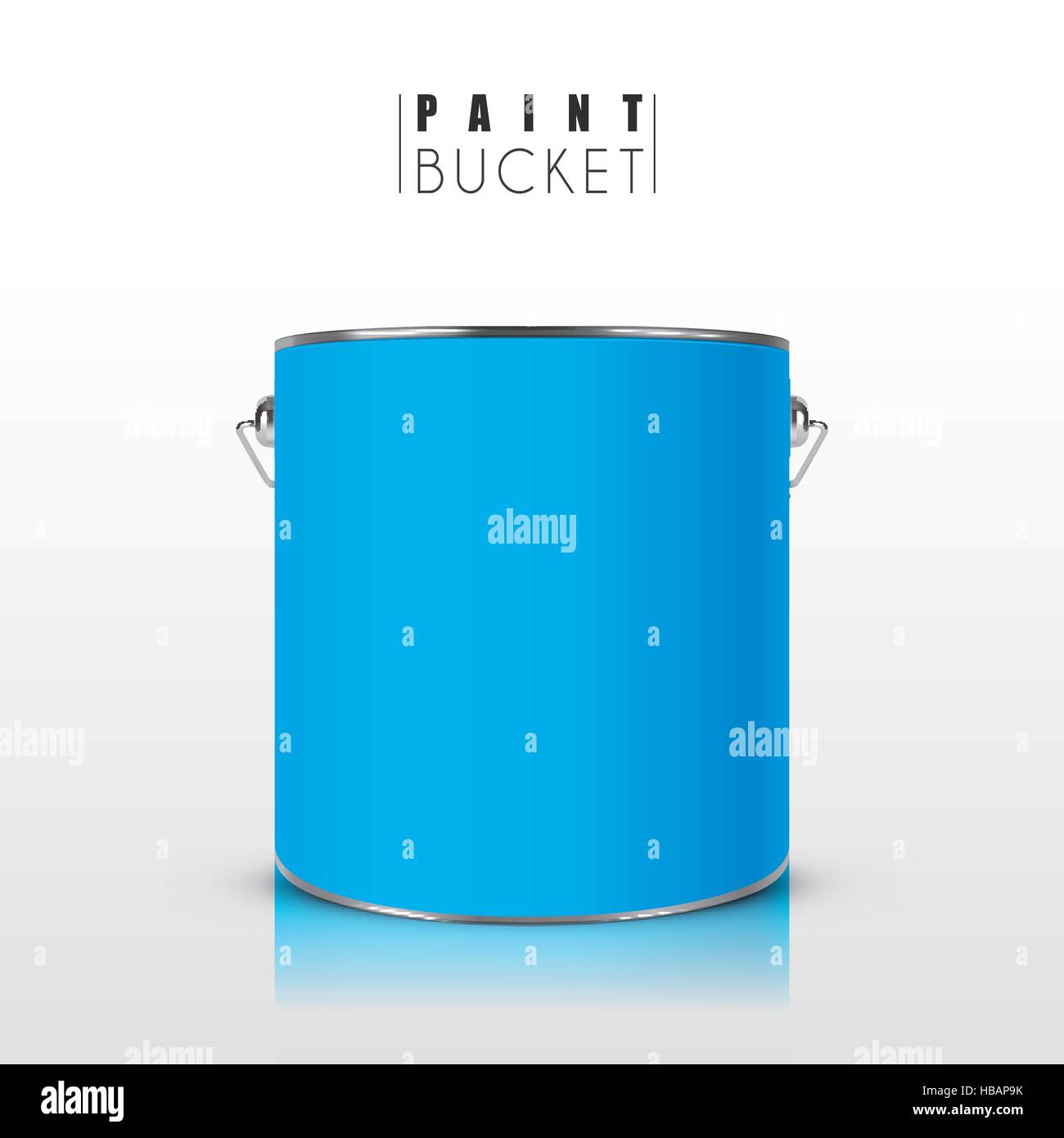 blue paint bucket isolated on white background Stock Vector Image & Art