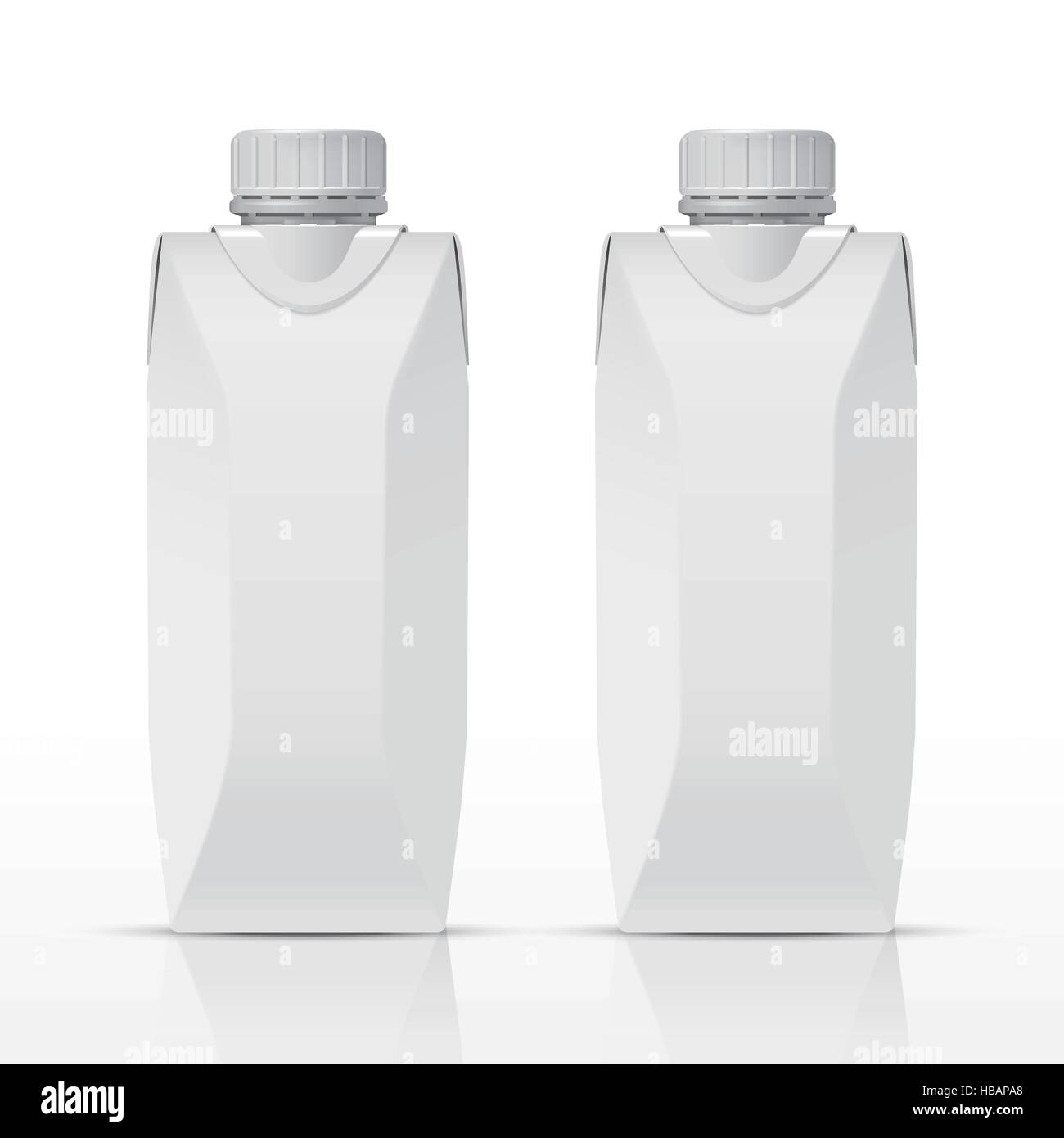 blank juice carton packs isolated on white background Stock Vector ...