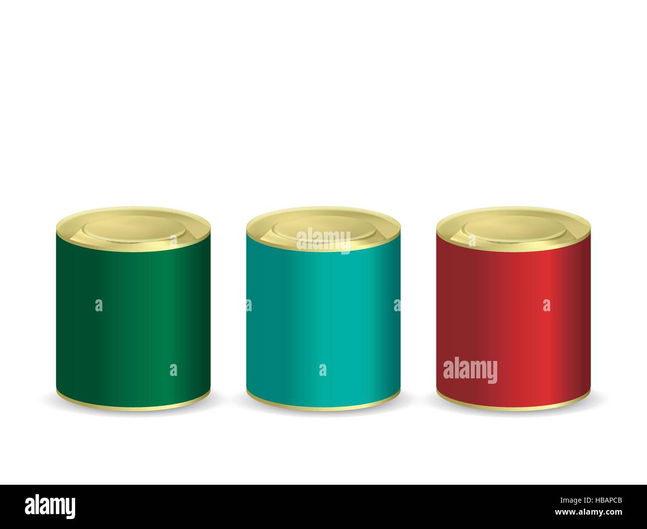 blank tin cans isolated on white background Stock Vector Image & Art ...