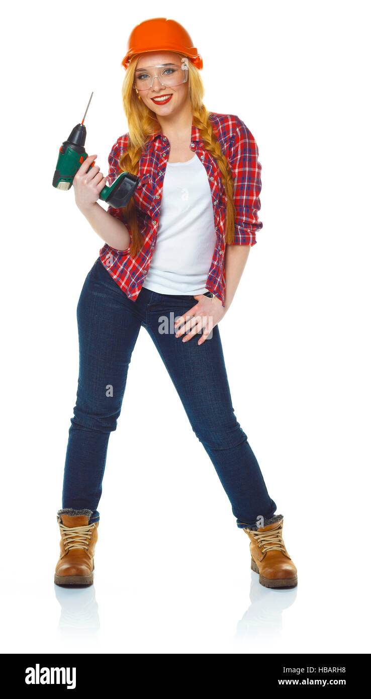 Construction female hard hat hi-res stock photography and images - Alamy