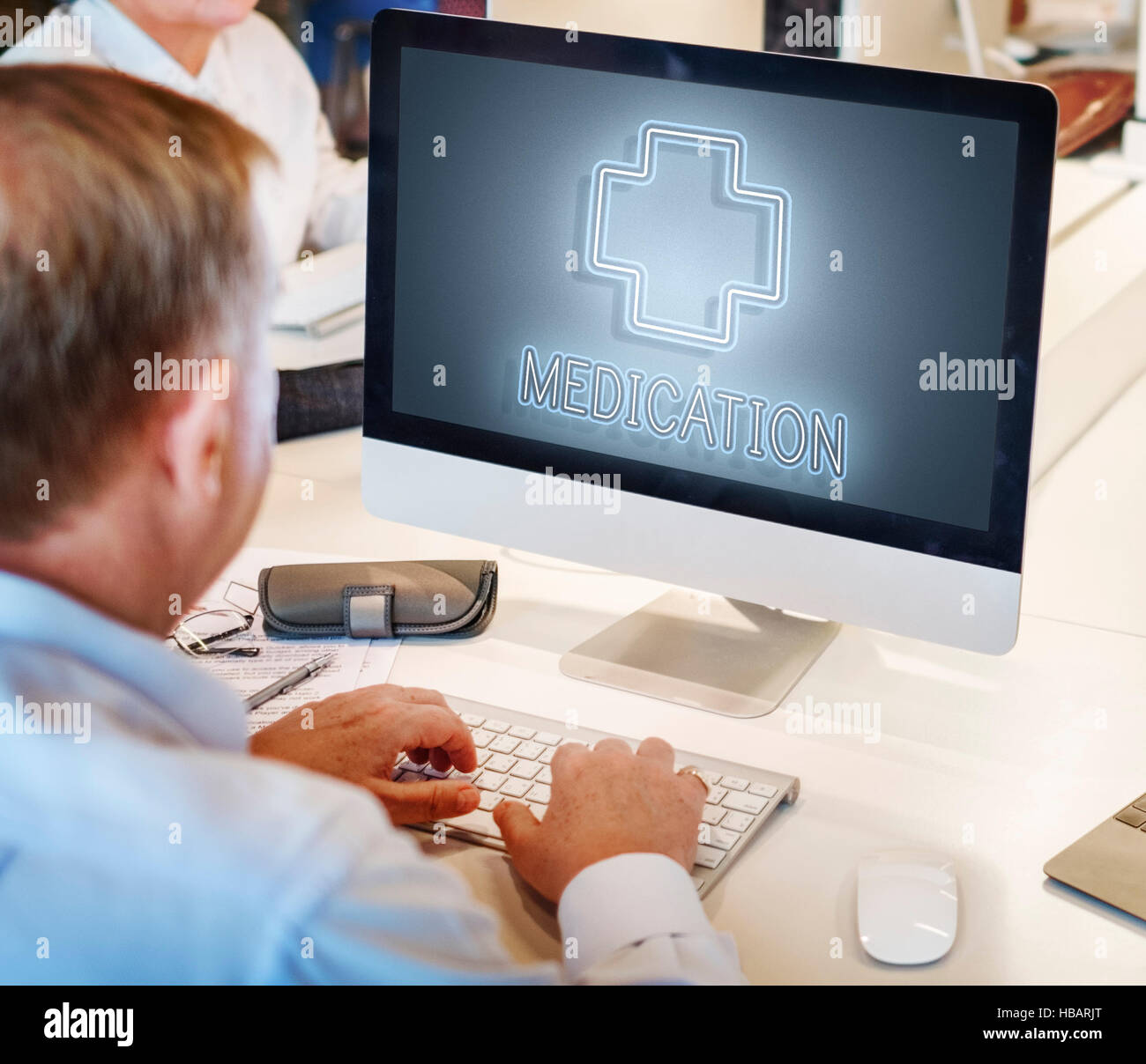 Hospital Cross Health Treatment Icon Graphic Concept Stock Photo - Alamy