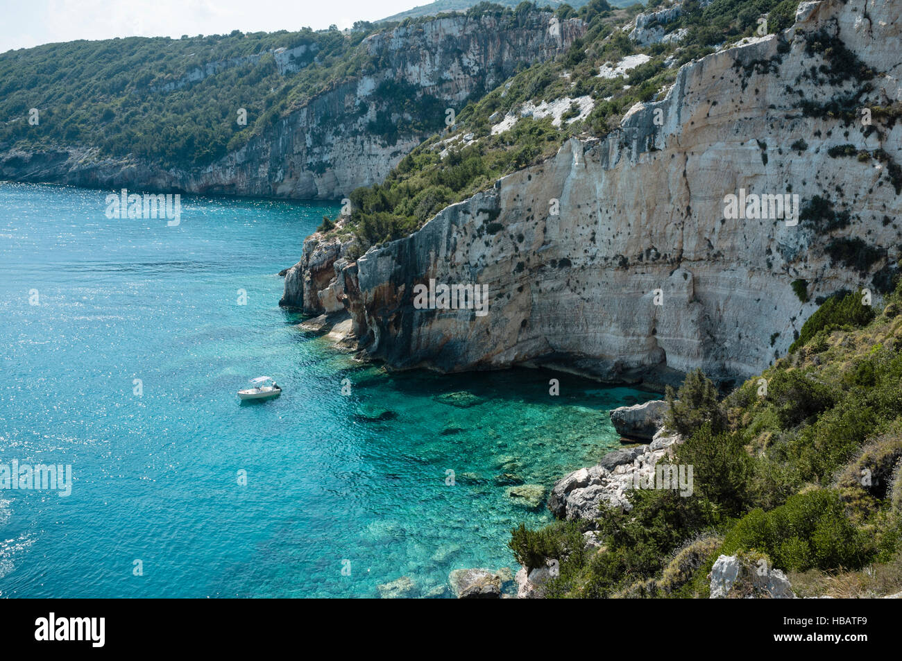 Blue caves, Zante, Greece Stock Photo
