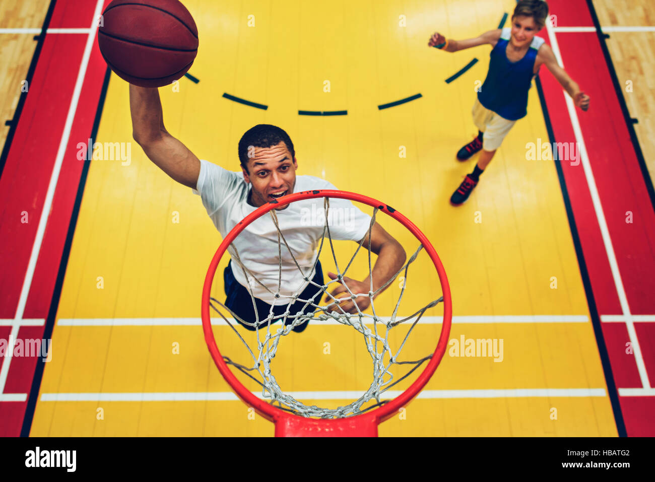 Basketball Bounce Competition Exercise Player Concept Stock Photo Alamy