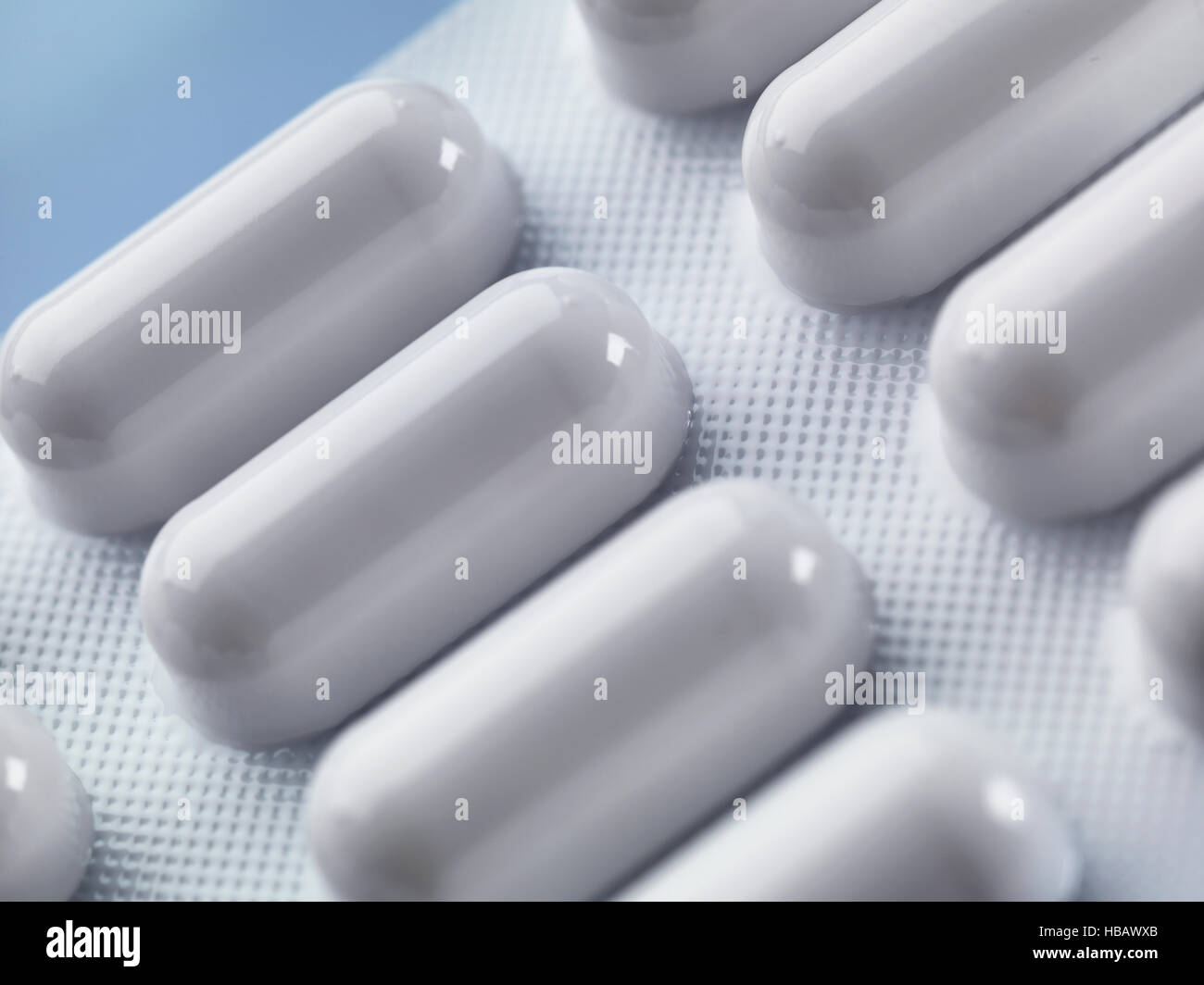 Complete course of drugs in foil packaging Stock Photo