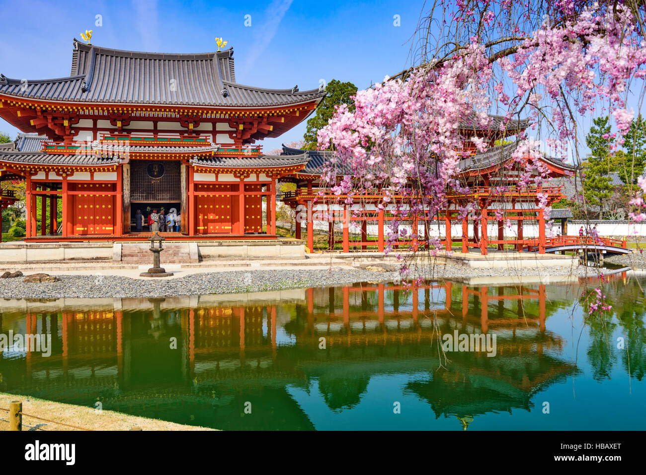 Uji, Kyoto, Japan at Byodo-in Temple during spring. Stock Photo