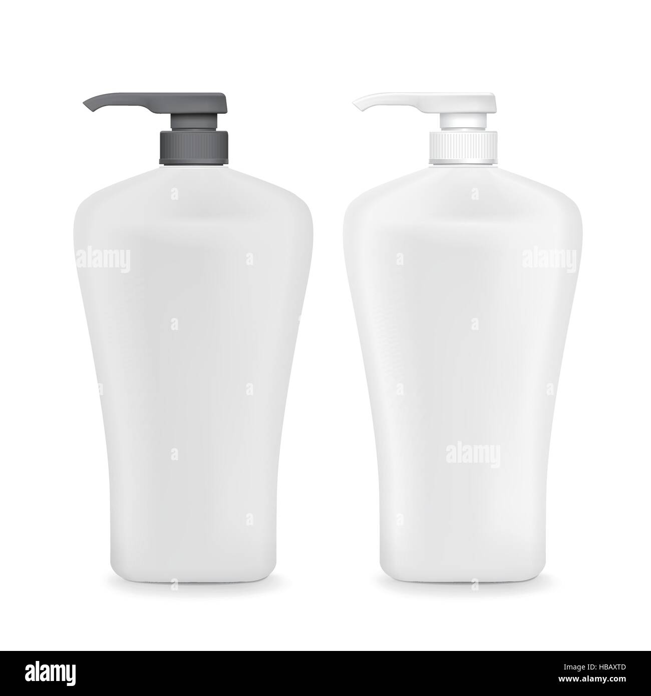 blank shampoo bottle set isolated on white background Stock Vector ...