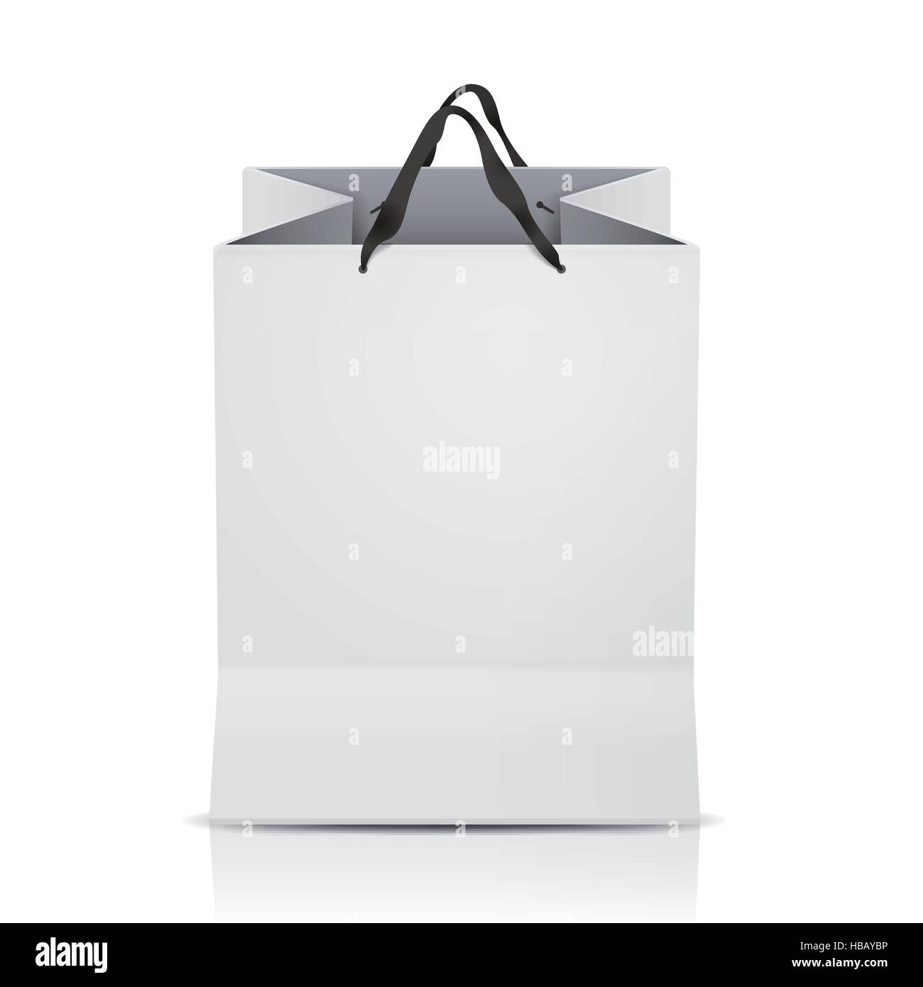 white shopping bag template isolated on white Stock Vector Image & Art ...