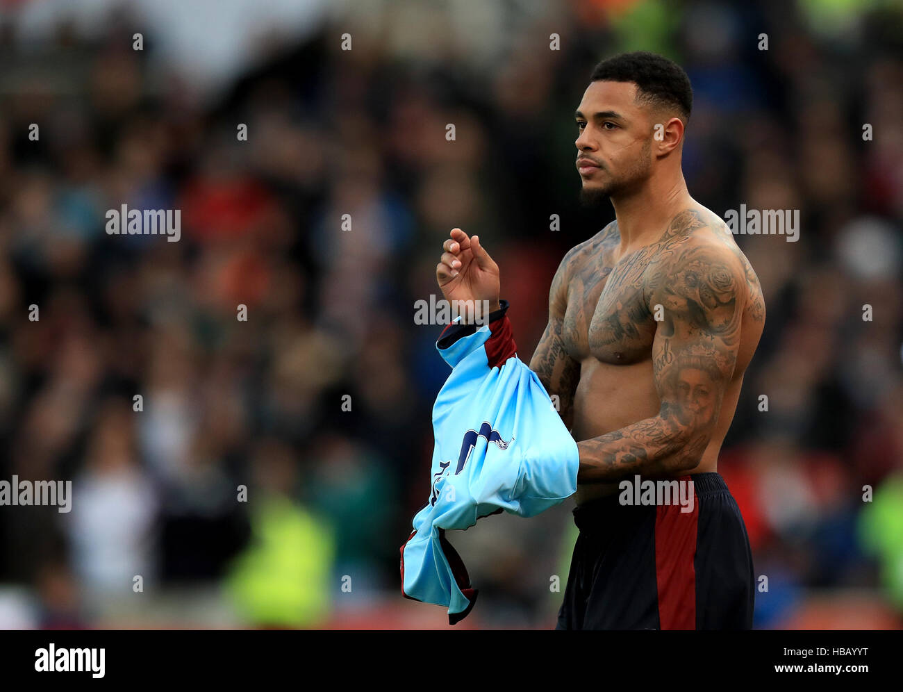 Andre Gray, Burnley Stock Photo