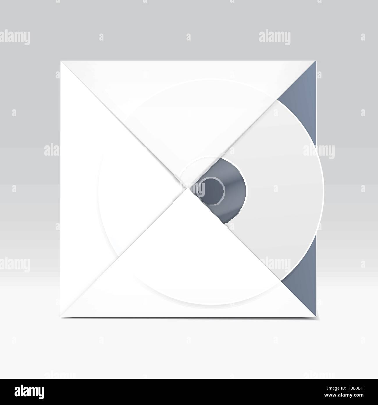 blank white compact disk with cover isolated on grey Stock Vector Image