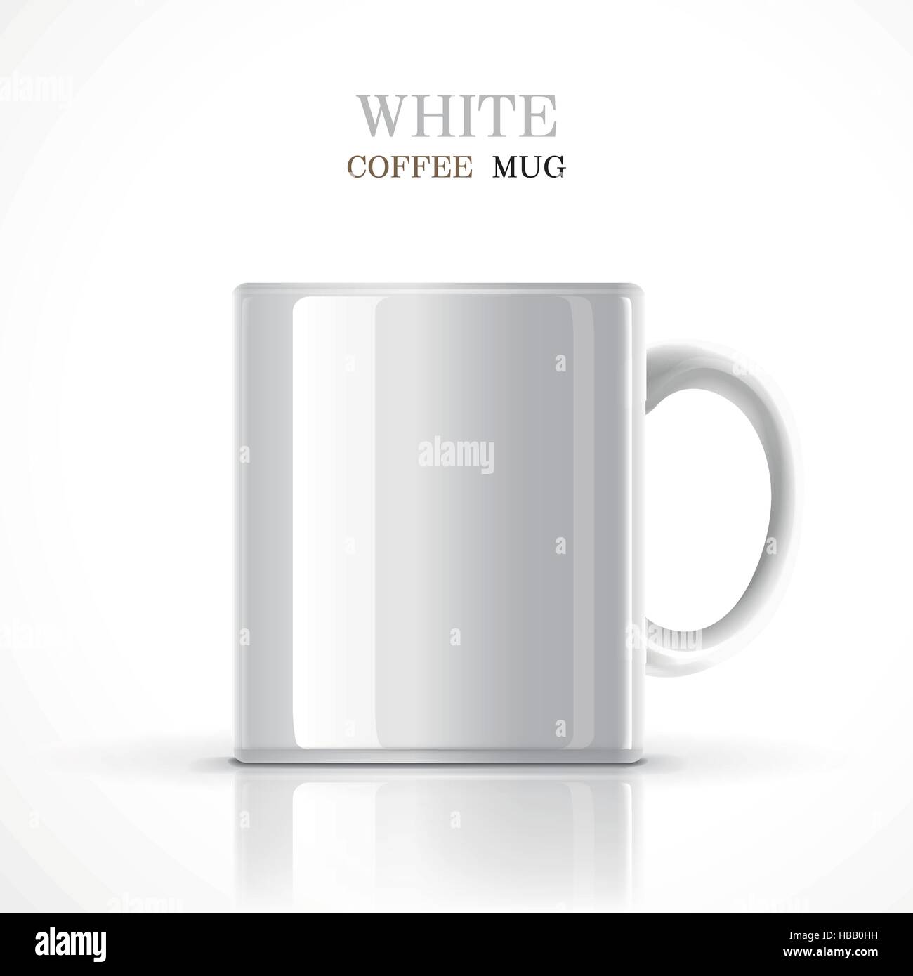 classic white mug isolated on white background Stock Vector Image & Art ...