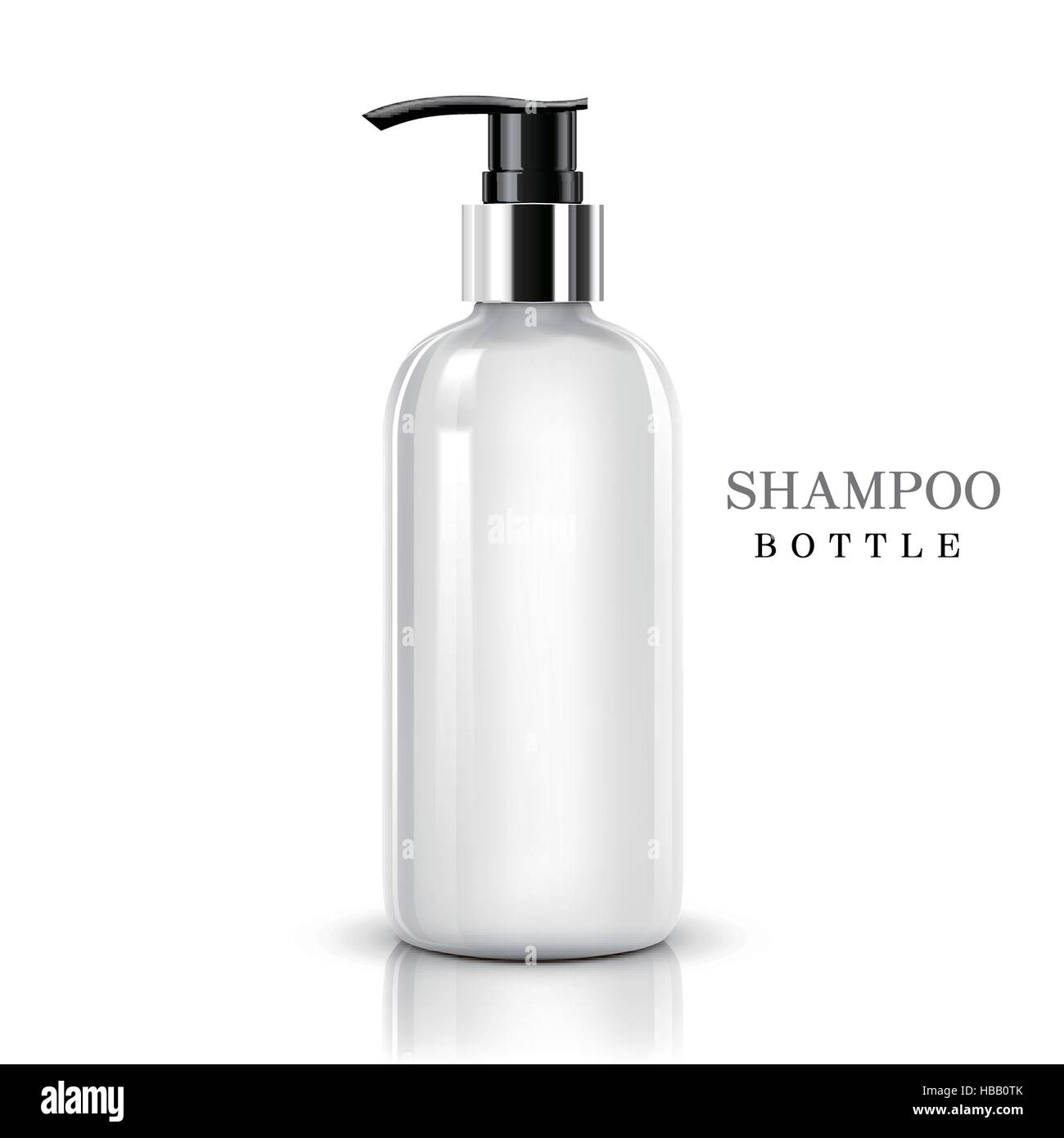 blank shampoo bottle isolated on white background Stock Vector Image