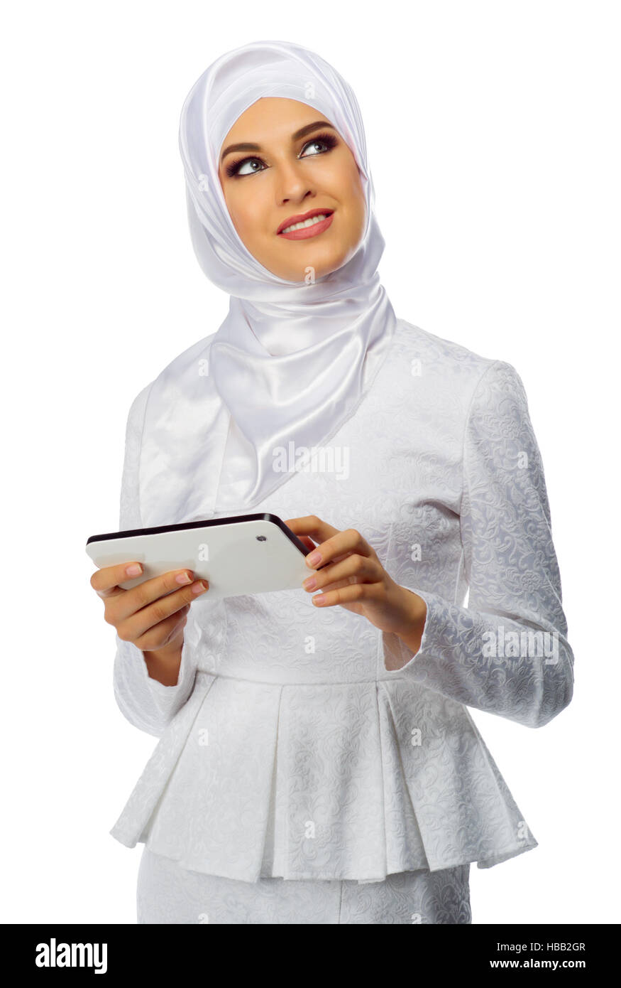 Muslim female tablet hi-res stock photography and images - Alamy