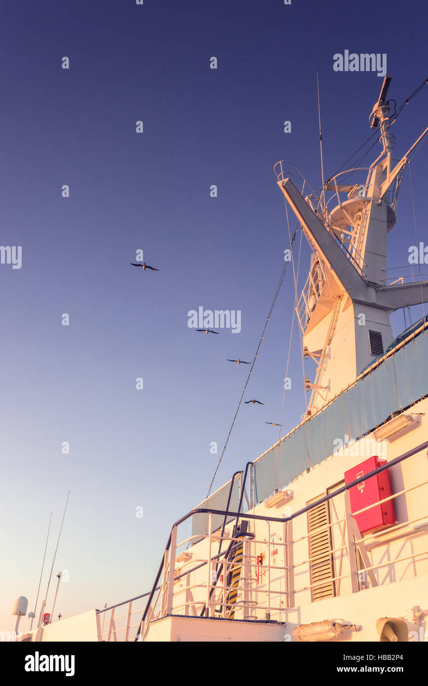 Ship radar tower Stock Photo - Alamy