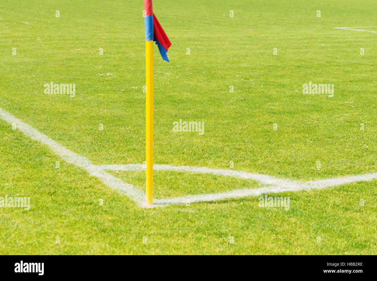 Soccer field corner flag hi res stock photography and images Alamy
