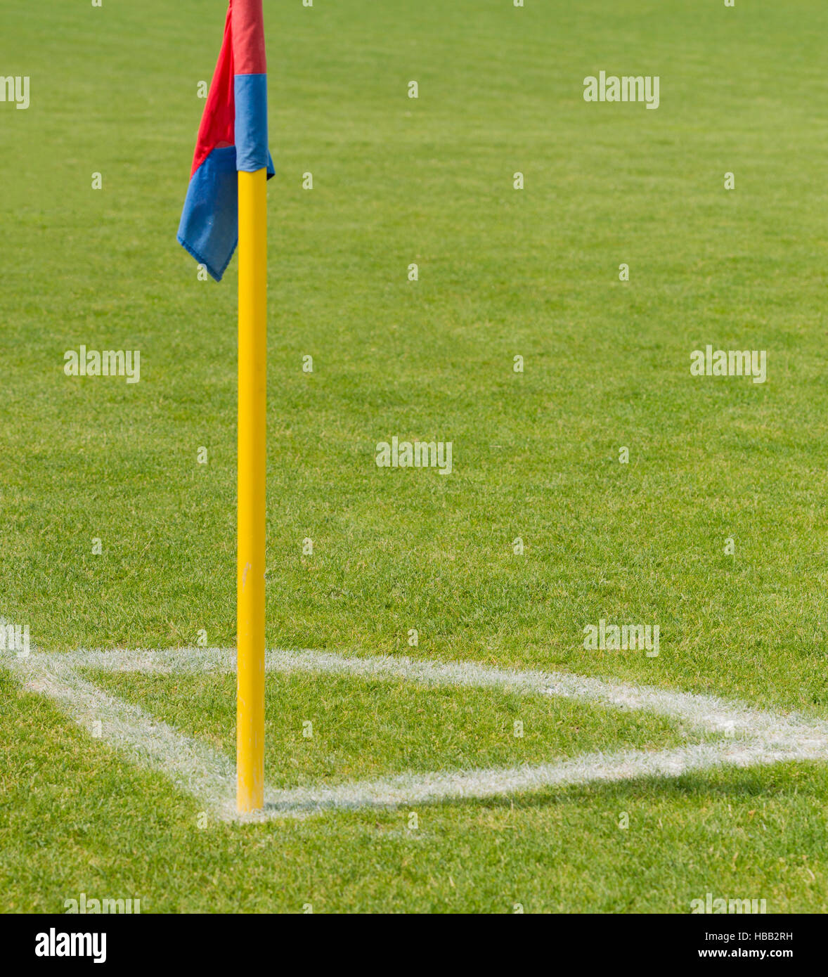 Corner flag on an soccer field Stock Photo Alamy