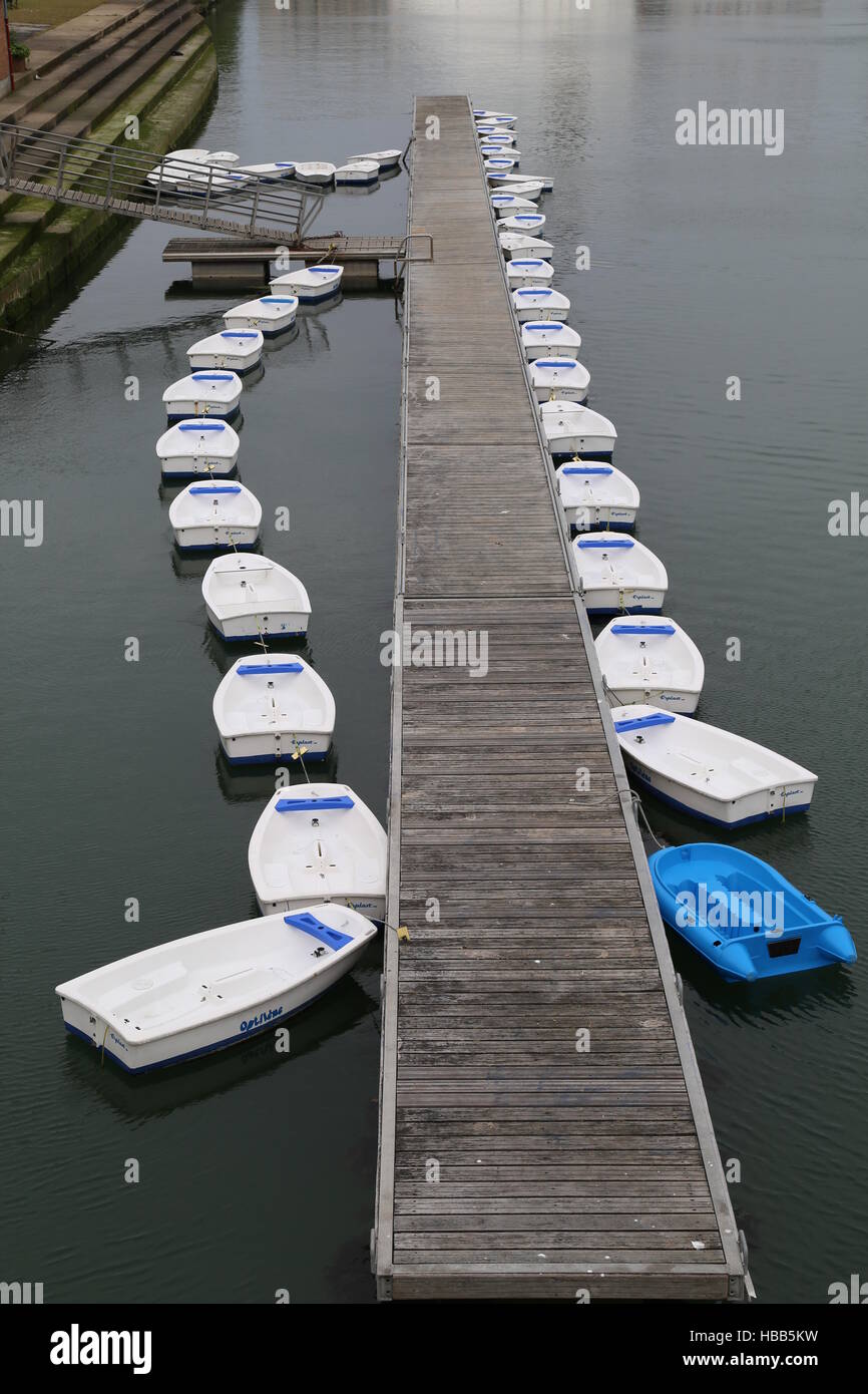 row boats Stock Photo