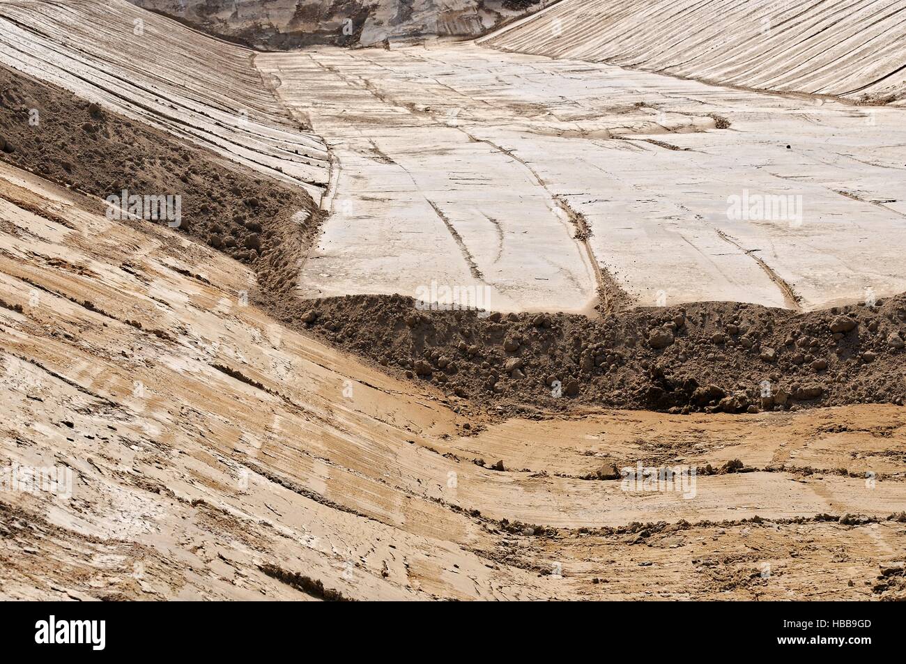 Compaction at earthworks Stock Photo