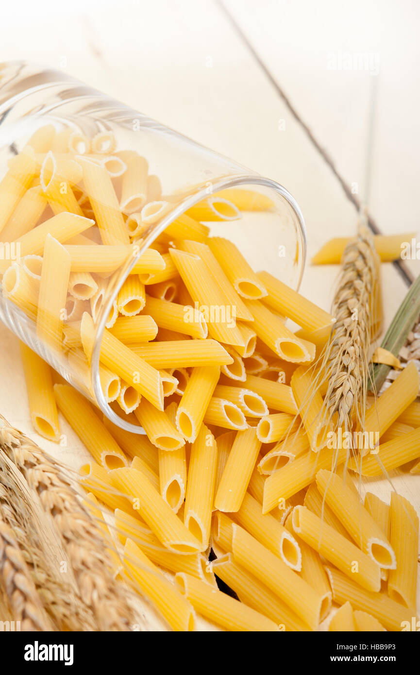 Italian pasta penne with wheat Stock Photo Alamy