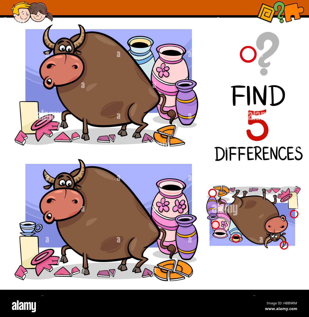 differences activity for kids Stock Photo