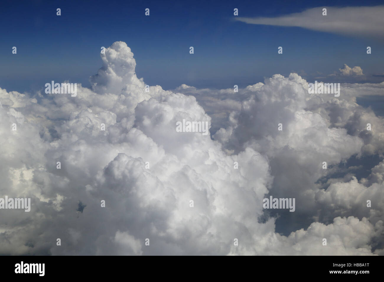 Towering cumulus clouds Stock Photo