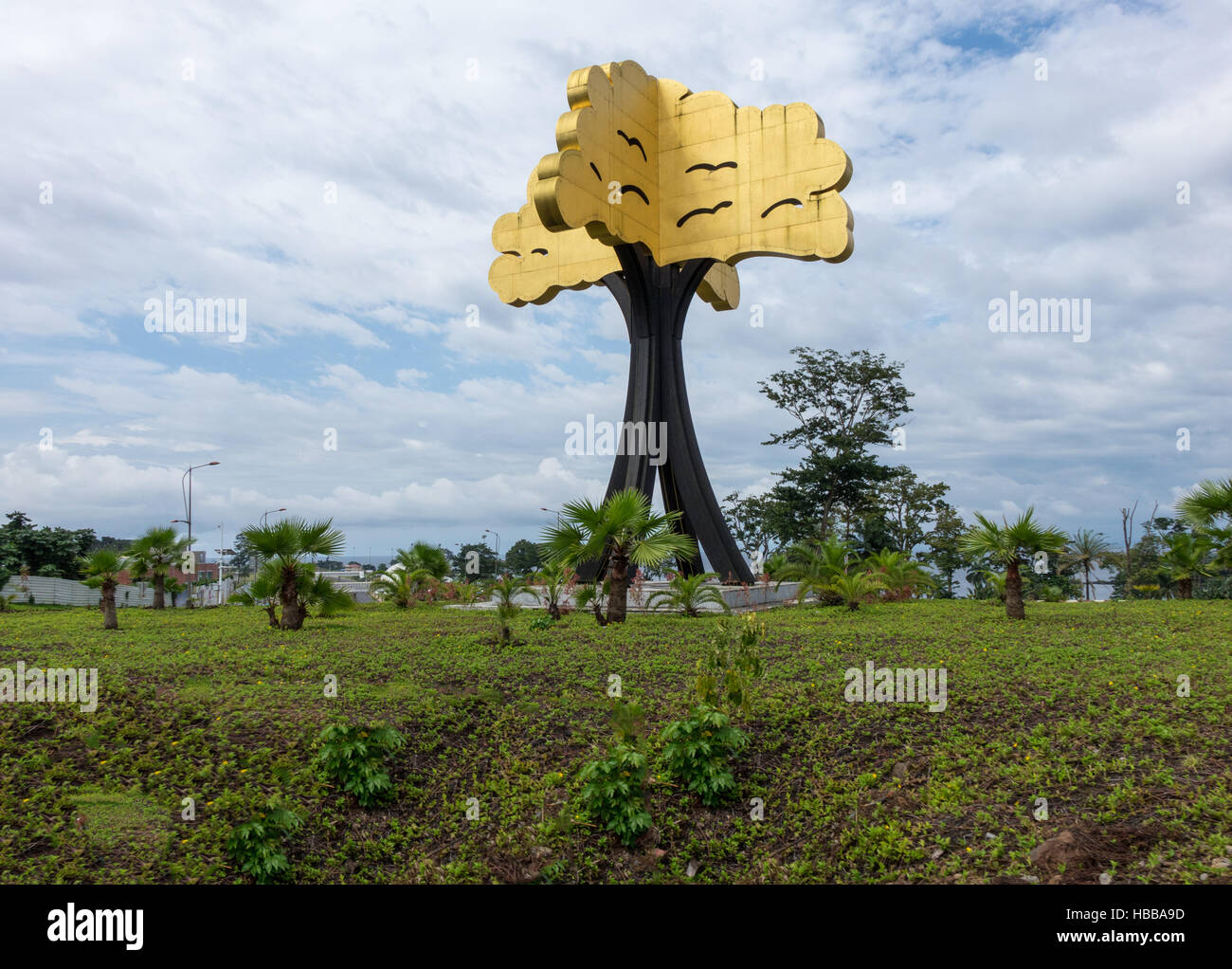 Modern sculpture in Malabo, Equatorial Guinea Stock Photo