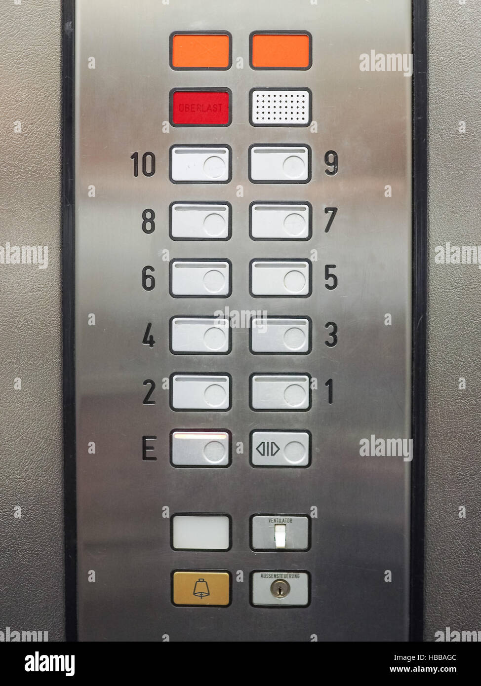 Lift keypad detail Stock Photo Alamy