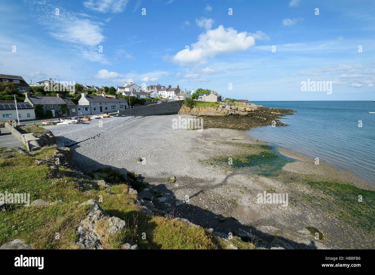 Moelfre fishing village and RNLI base on the coast of Anglesey North ...