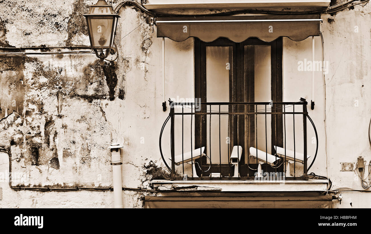 House with CCTV Cameras Stock Photo Alamy