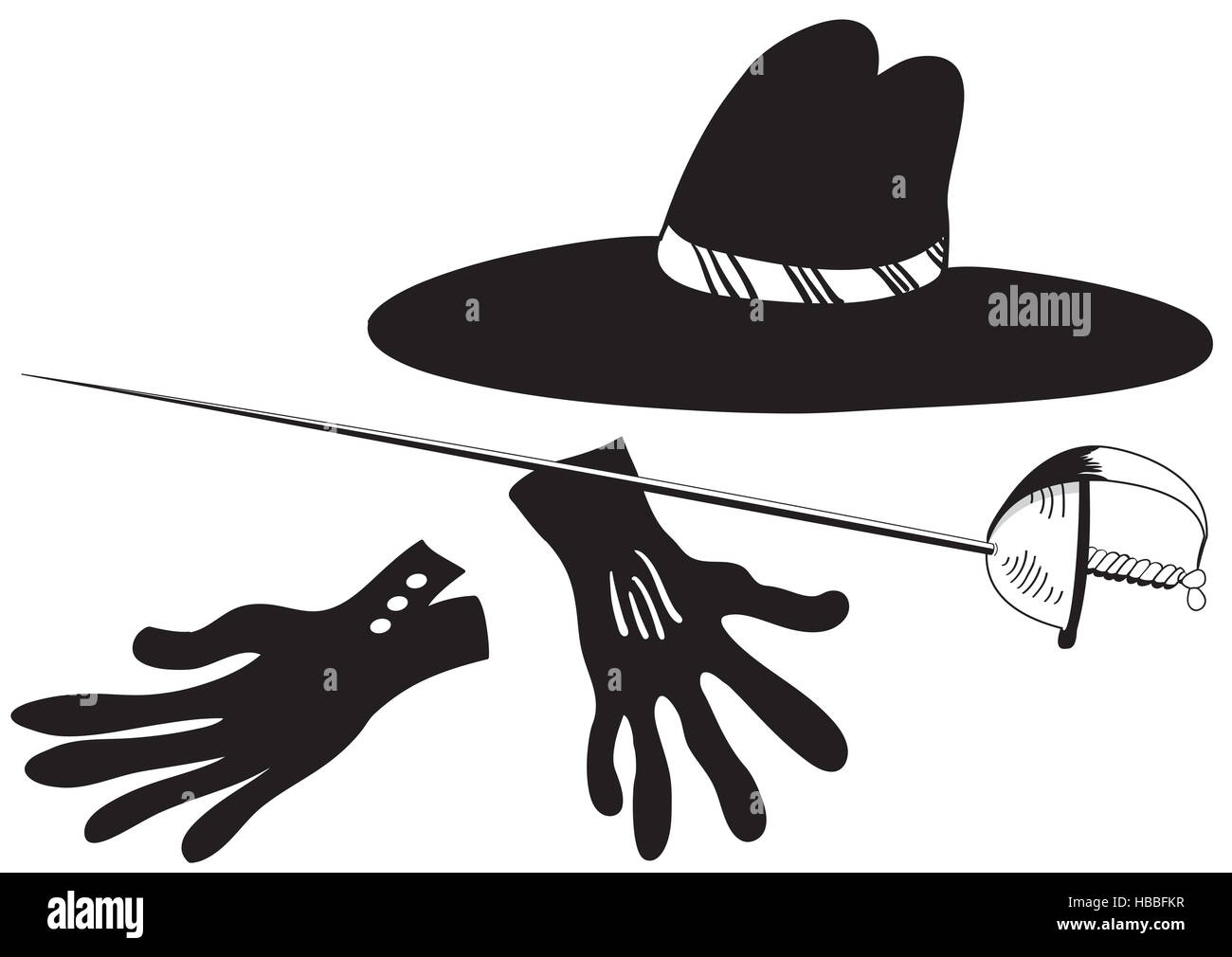 Cowboy Gloves With Fringe Drawing Isolated On White Background Stock  Illustration - Download Image Now - iStock