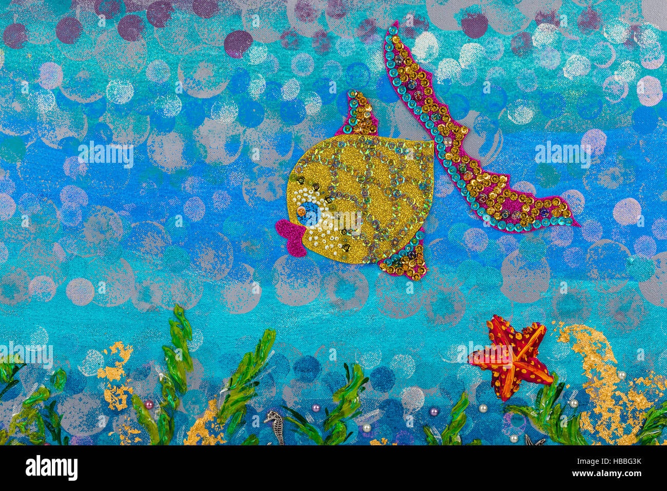 Abstract underwater seascape Stock Photo - Alamy