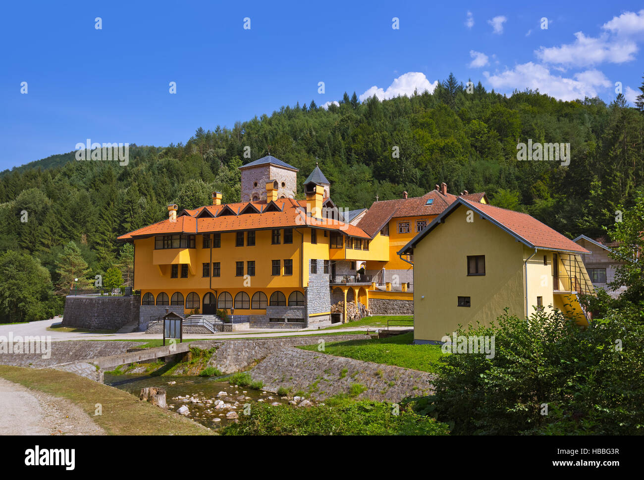 The medieval monastery Raca - Serbia Stock Photo