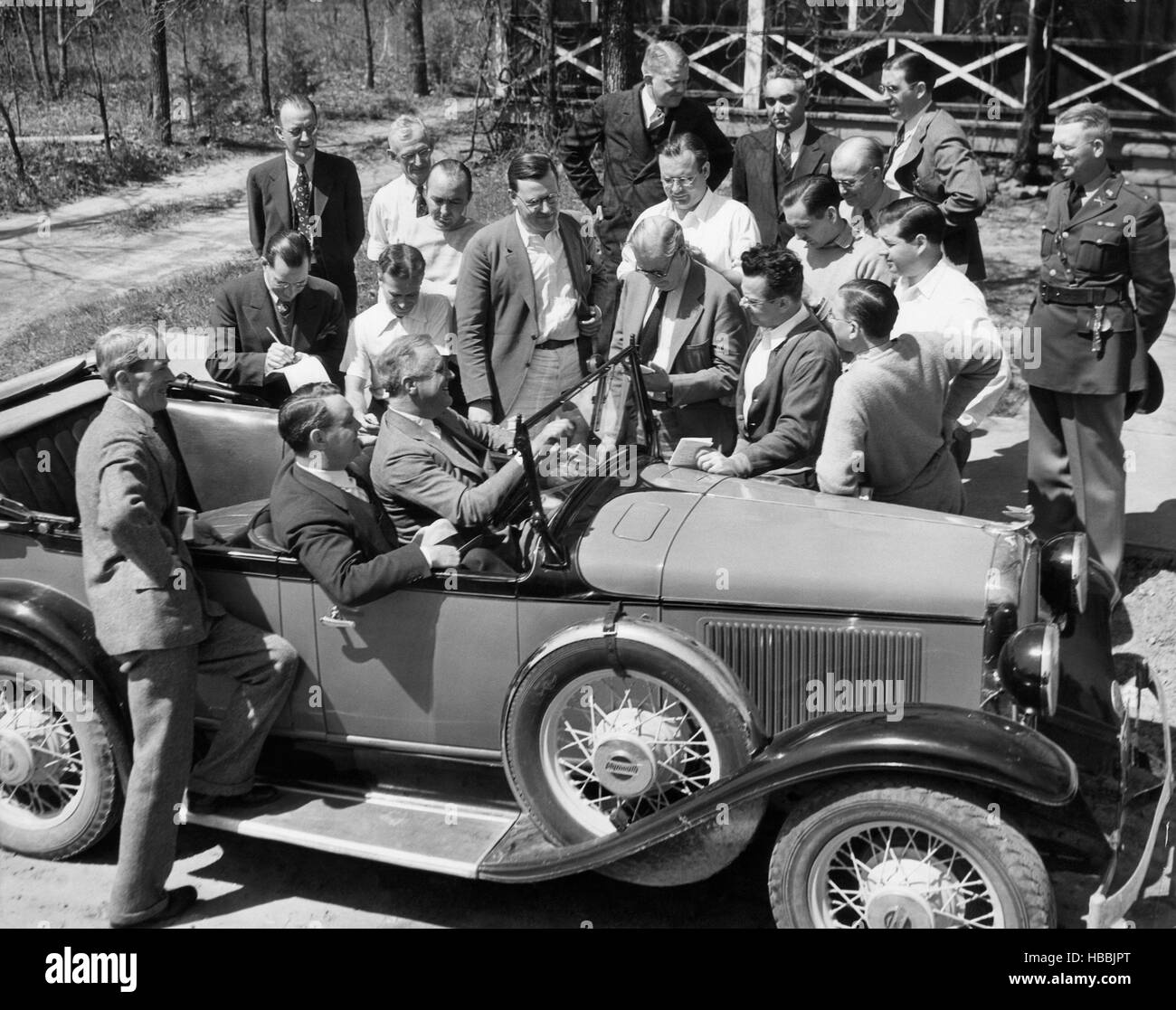 President Franklin D. Roosevelt (in car, right), Presidential Bodygaurd ...