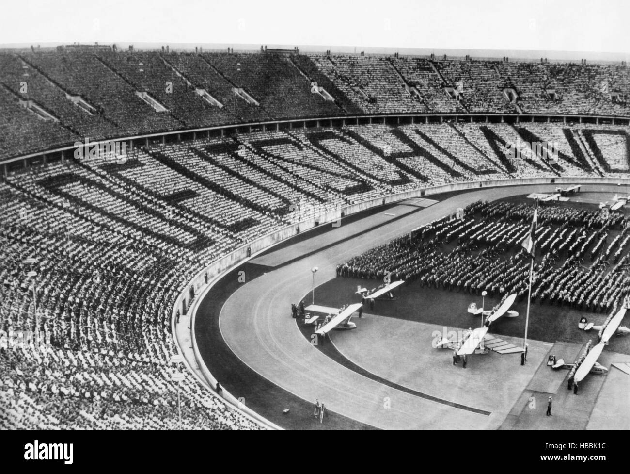 Nazi Germany. A May Day celebration, in Olympic Stadium, Berlin