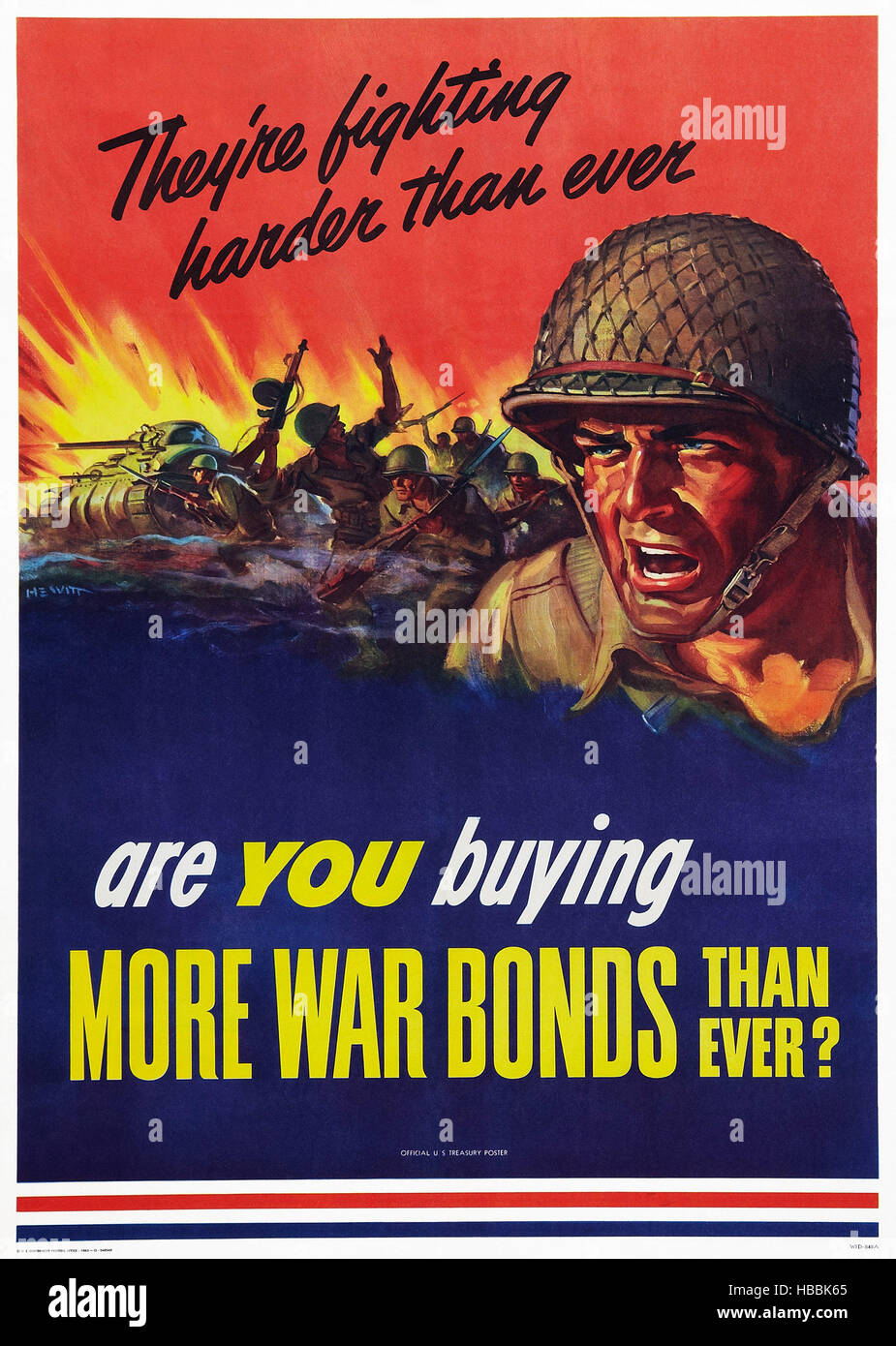 World War II War Bonds poster art, 1943 Stock Photo Alamy