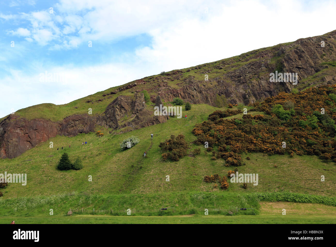 Edinburgh, Holyrood Park and Salisbury Crags Stock Photo