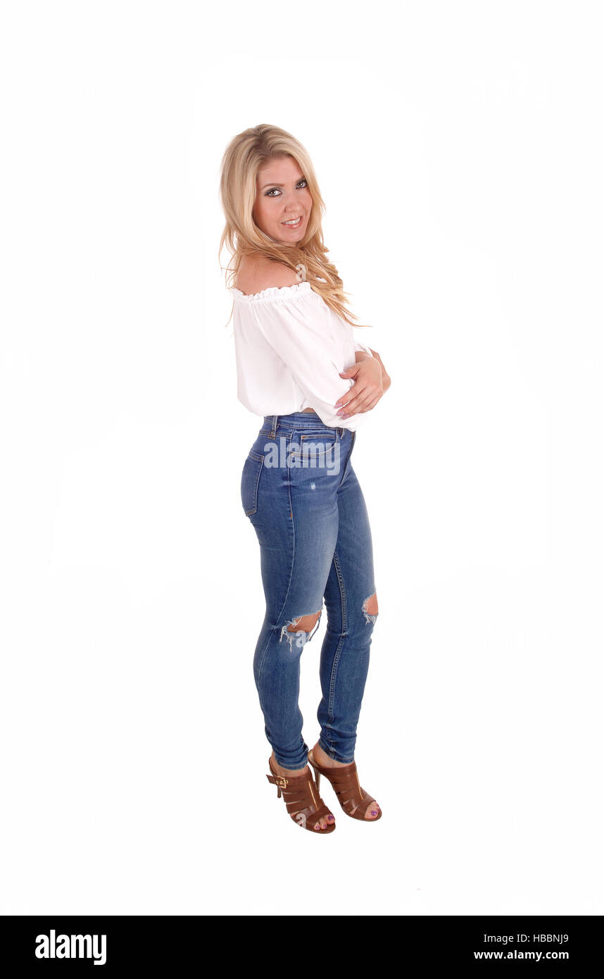 Woman beautiful standing portrait full body Cut Out Stock Images ...