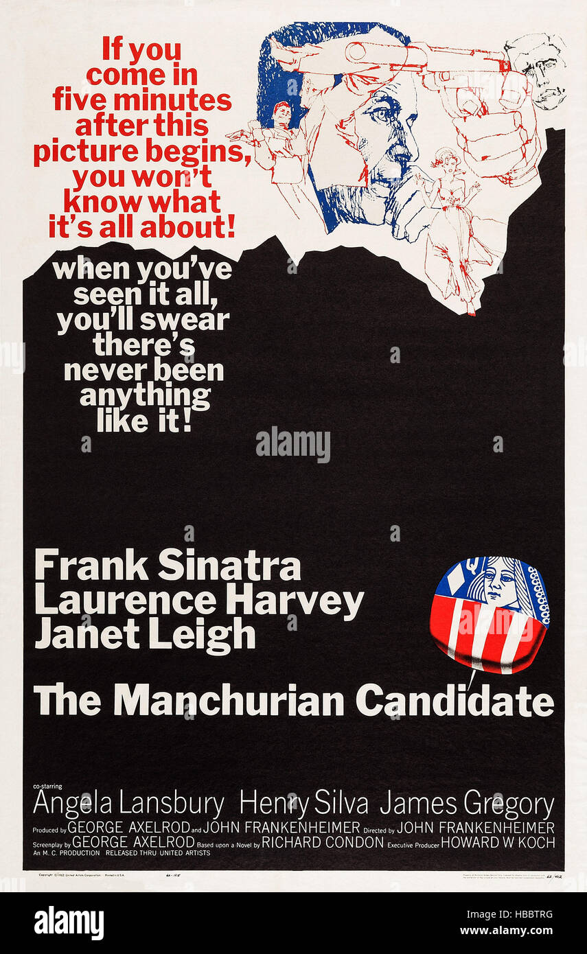 THE MANCHURIAN CANDIDATE, US poster art, Frank Sinatra (top), 1962 Stock Photo