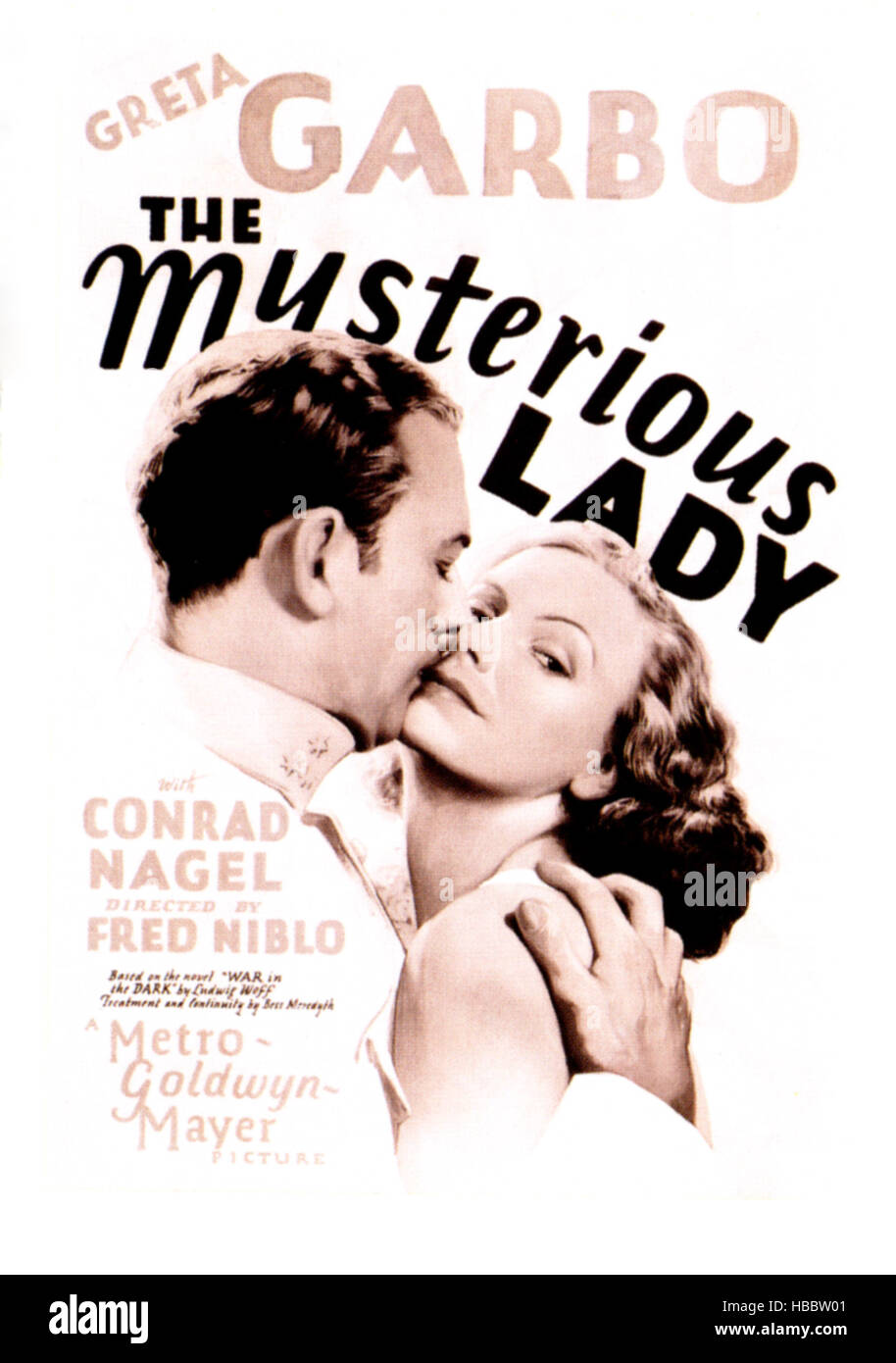 THE MYSTERIOUS LADY, Conrad Nagel, Greta Garbo, 1928 Stock Photo - Alamy