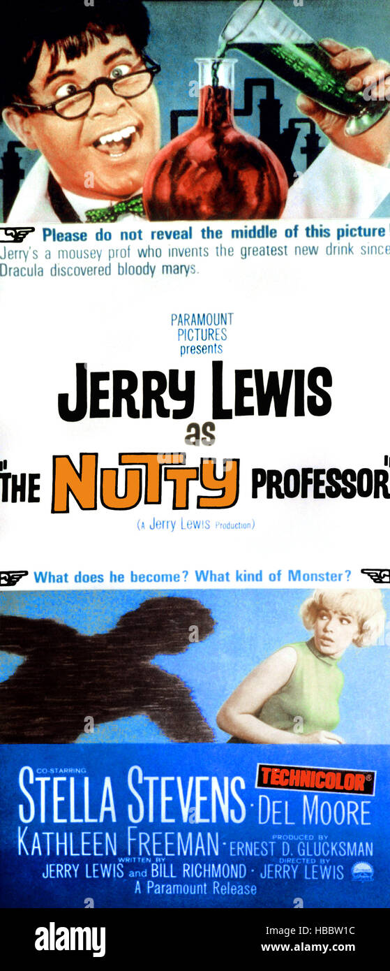 THE NUTTY PROFESSOR, from left: Jerry Lewis, Stella Stevens, 1963 Stock