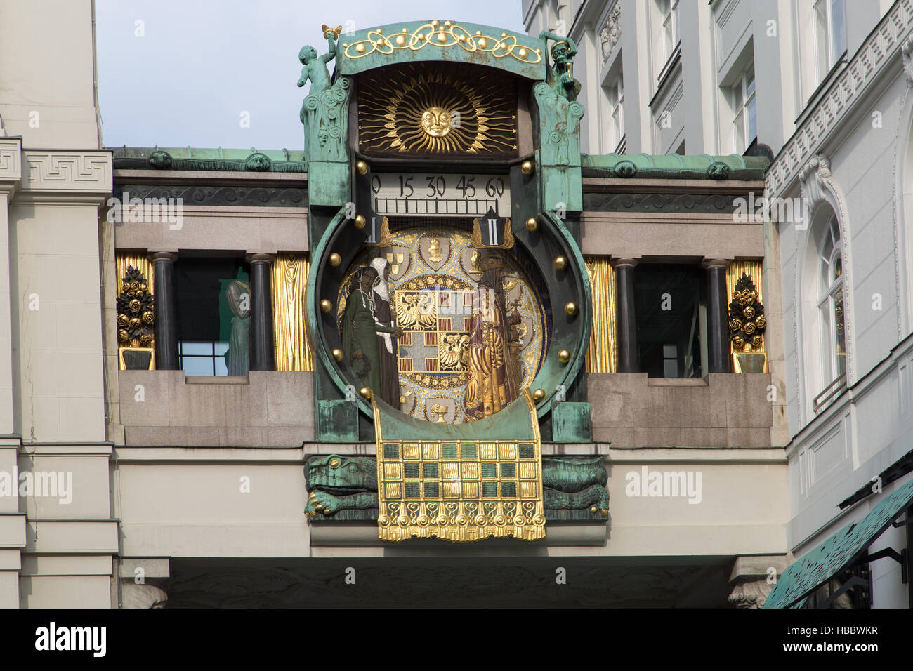Astronomical clock Vienna Stock Photo Alamy