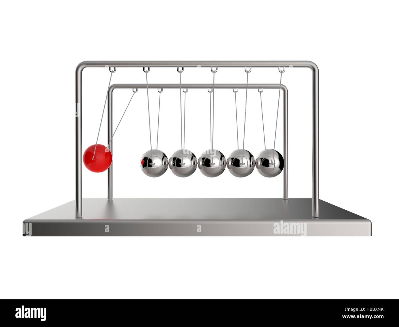 Newton s cradle isolated stock photo alamy