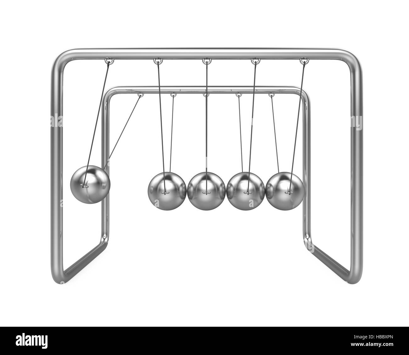Newton's Cradle Isolated Stock Photo Alamy