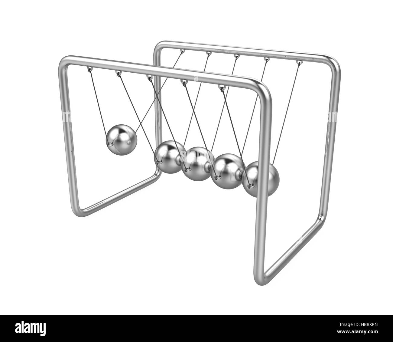 Newton's Cradle Isolated Stock Photo