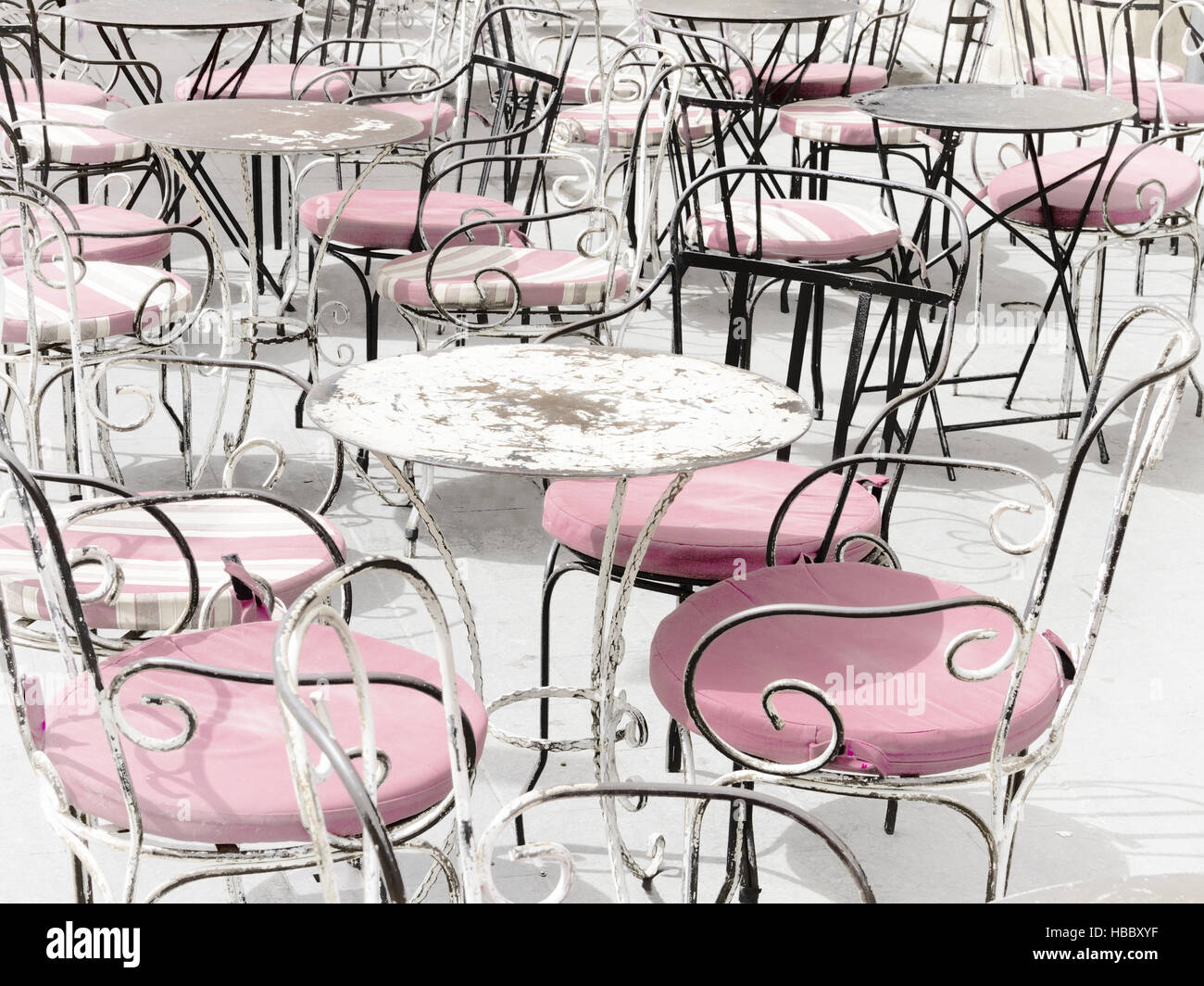 Inviting red chairs tables hi-res stock photography and images - Alamy