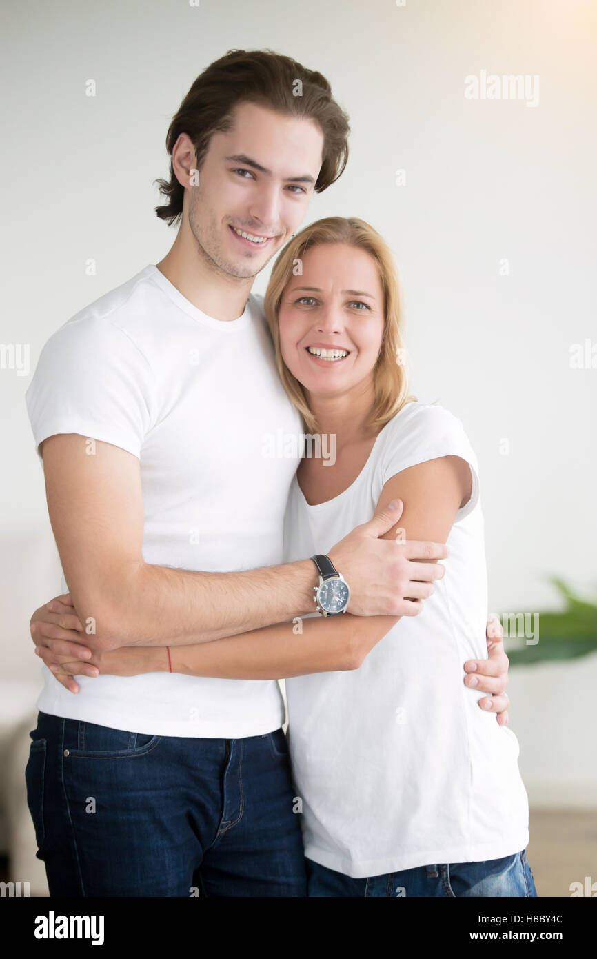 Portrait of a young man and woman together Stock Photo