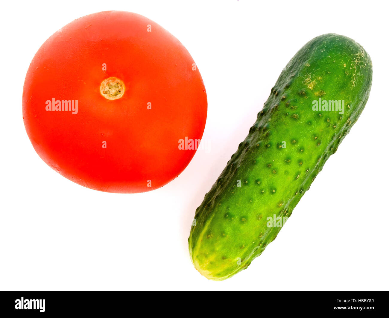 Cucumber And Tomato Stock Photo Alamy