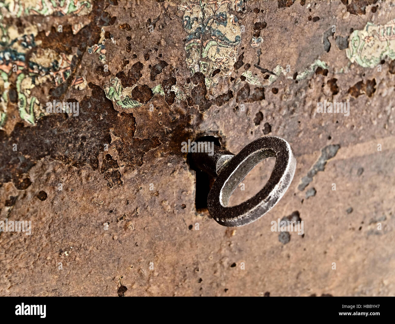 Keyhole With Key Stock Photo - Alamy
