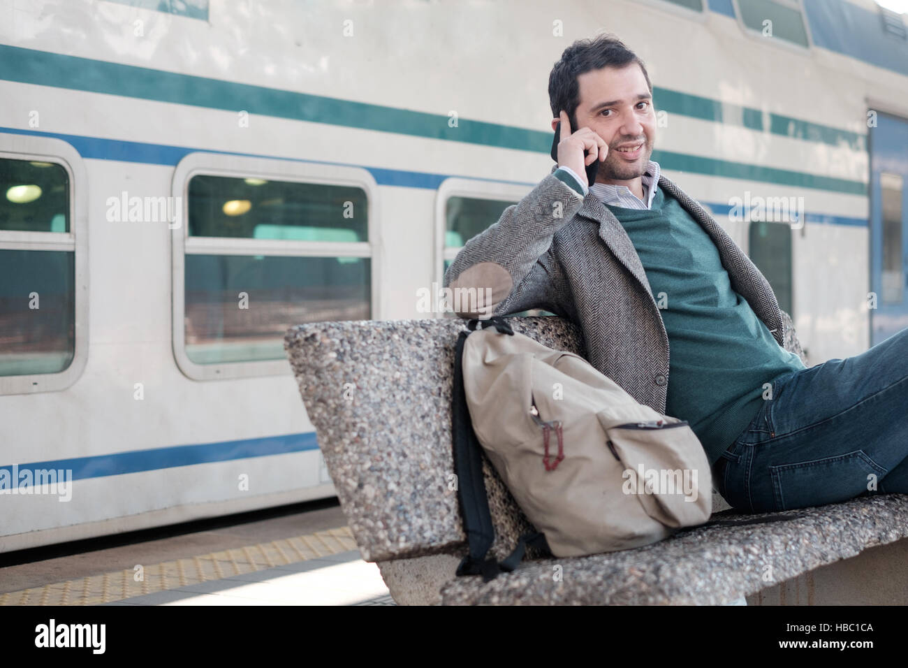 Train Phone Call Train calling at station hi-res stock photography and images - Alamy